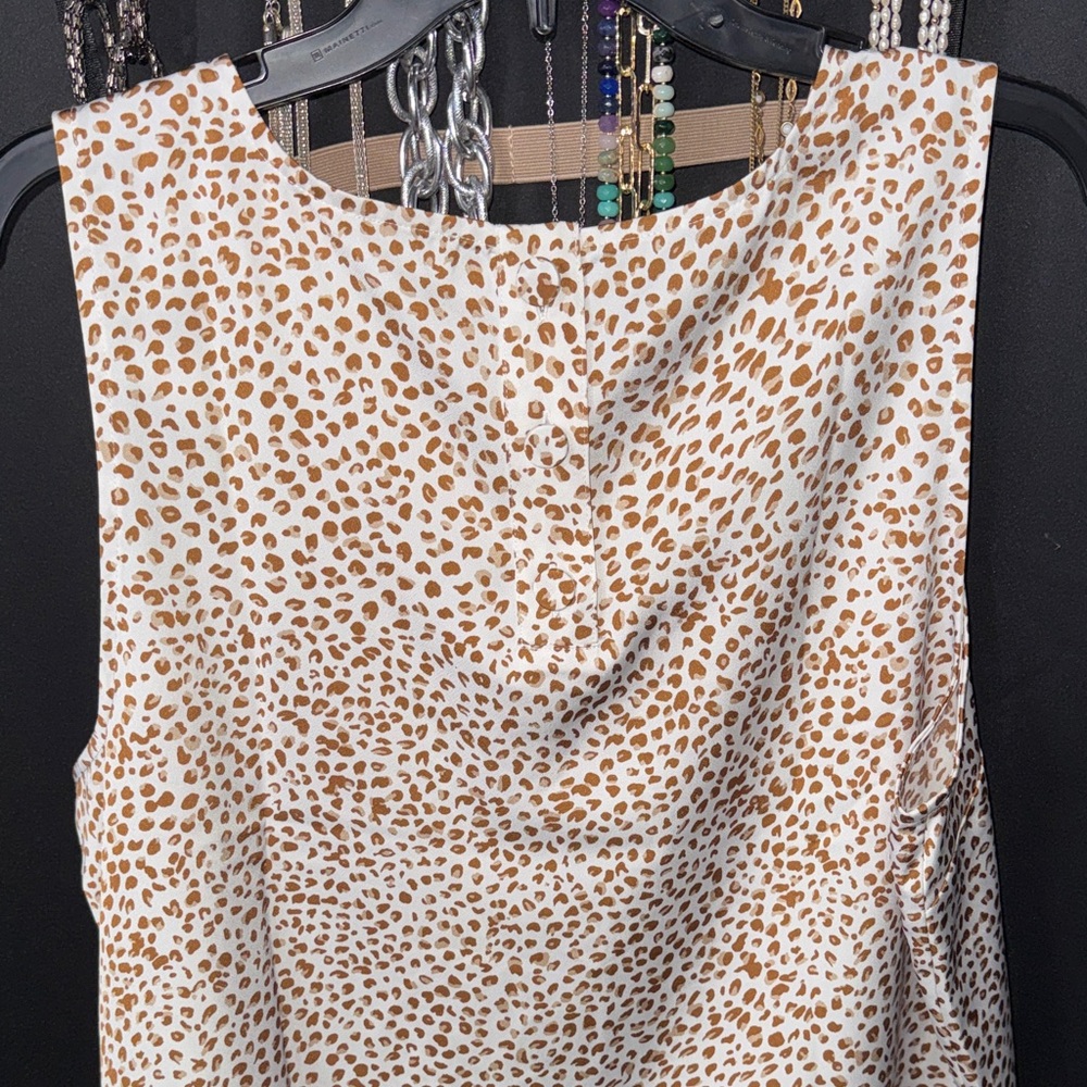 J. Crew Brown and White Patterned Blouse - Picture 5 of 7